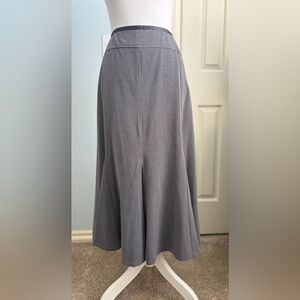 Focus 2000 Gray Midi A-Line Skirt for Work